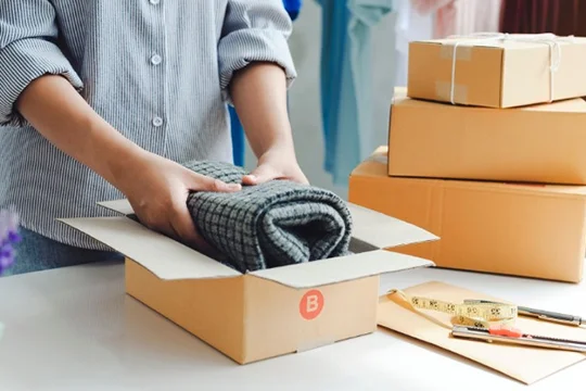image of person packing